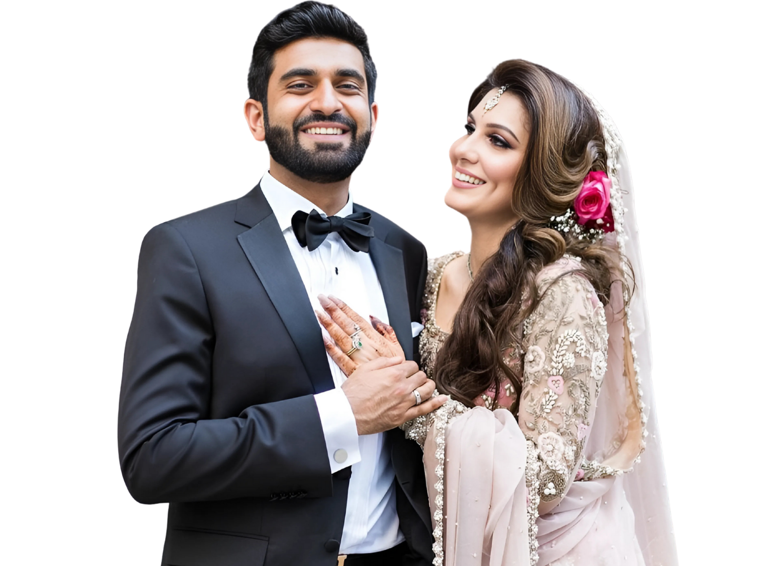 Matchmaking services in Philadelphia Muslim couple in formal attire showcasing Philadelphia Islamic matchmaking services