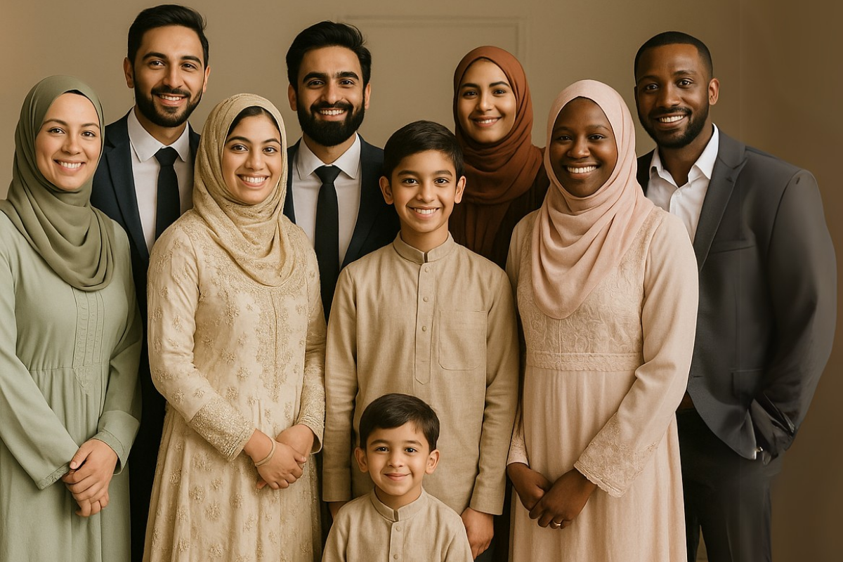 Diverse family standing happily together, representing unity and love found through Matrimonial Sites in the USA.